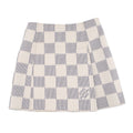LOUIS VUITTON Damier Azur Skirt Size 40 White/GrayFMSK19 Wool97% Cashmere3%