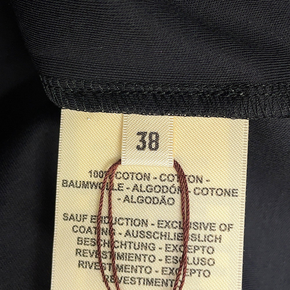 HERMES Micro T-Shirt "Cartouche" Candy Libris Size 38 Blue・NoirH5H4630DC Cotton100%