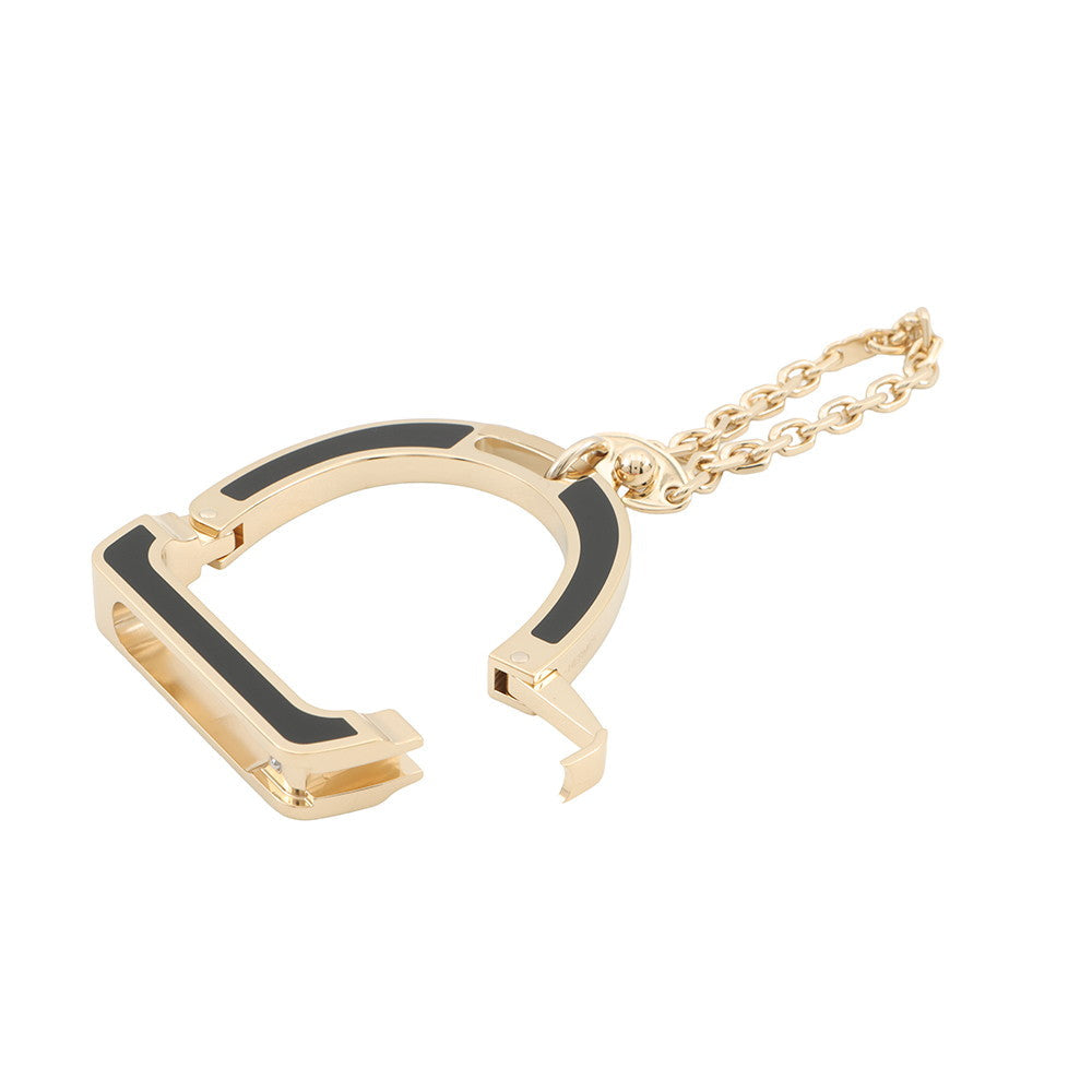 HERMES Gloves Holder "Ideal" Black Metal