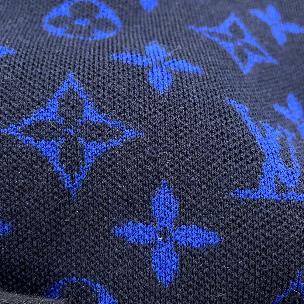 LOUIS VUITTON Monogram Jacket Size S Navy1ABJ5Y Wool100%