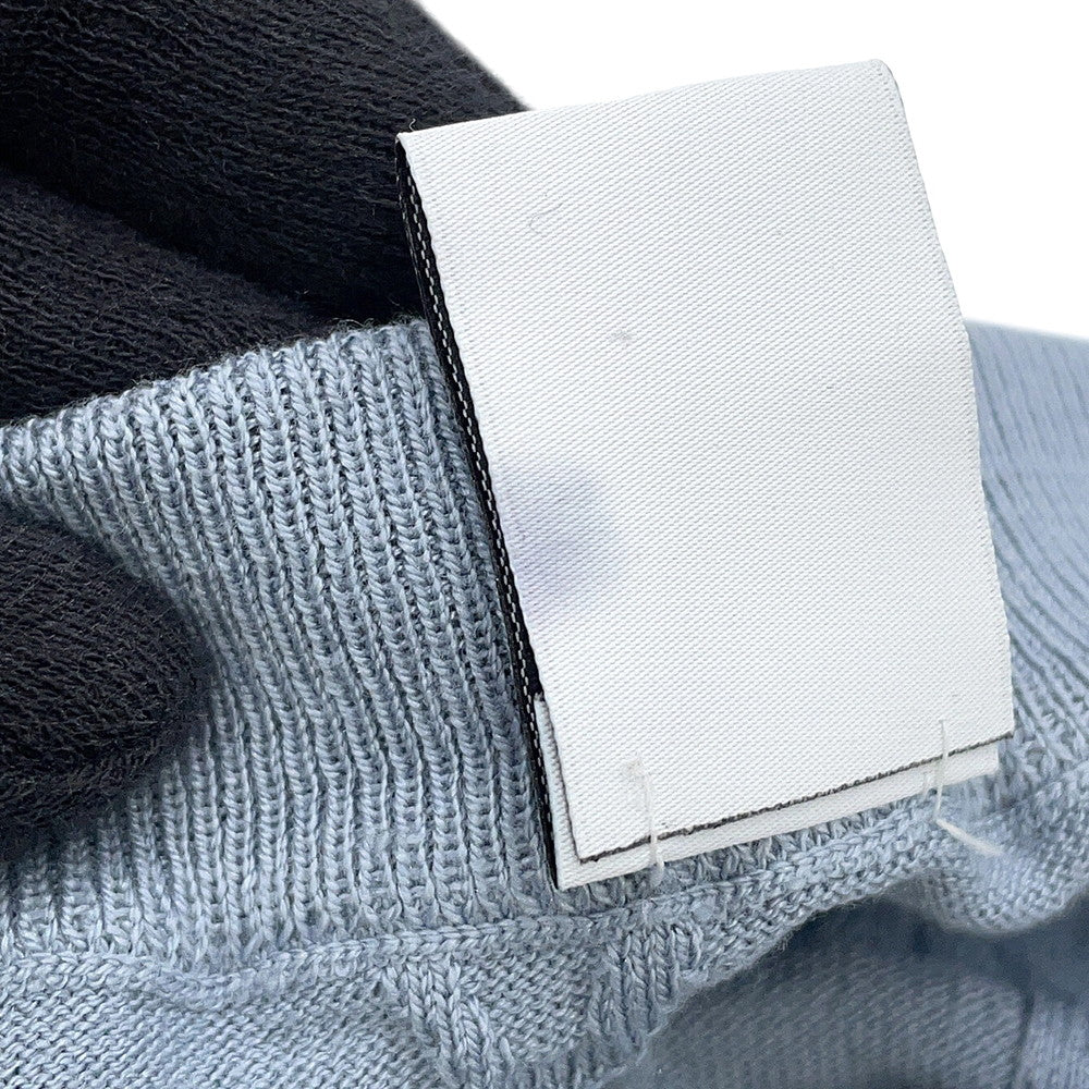 Berluti Diagonal Scritto Sweater Size L TitaniumBlueR27KRL228 Silk55% Cotton45%
