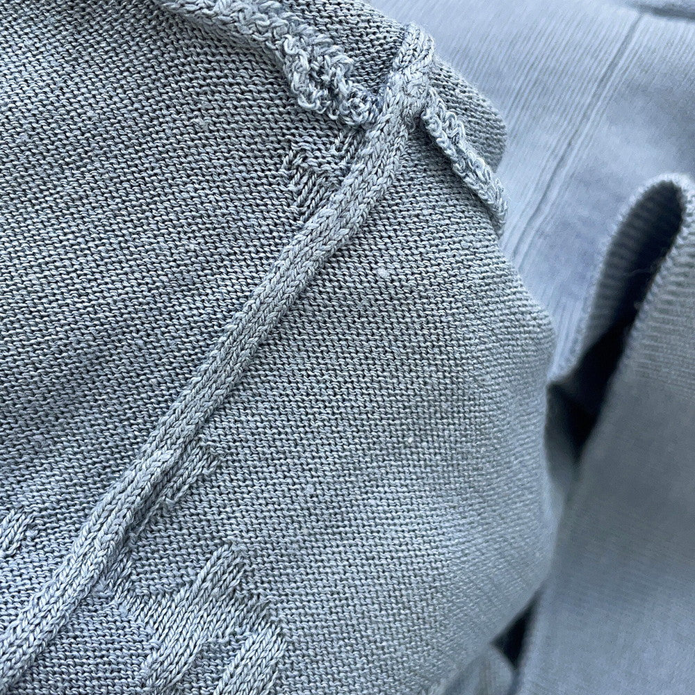 Berluti Diagonal Scritto Sweater Size L TitaniumBlueR27KRL228 Silk55% Cotton45%