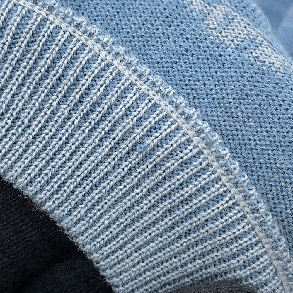 Berluti Scritto crew neck sweater Size L Pearl blueR26KRL198-001 Wool99% Nylon1%