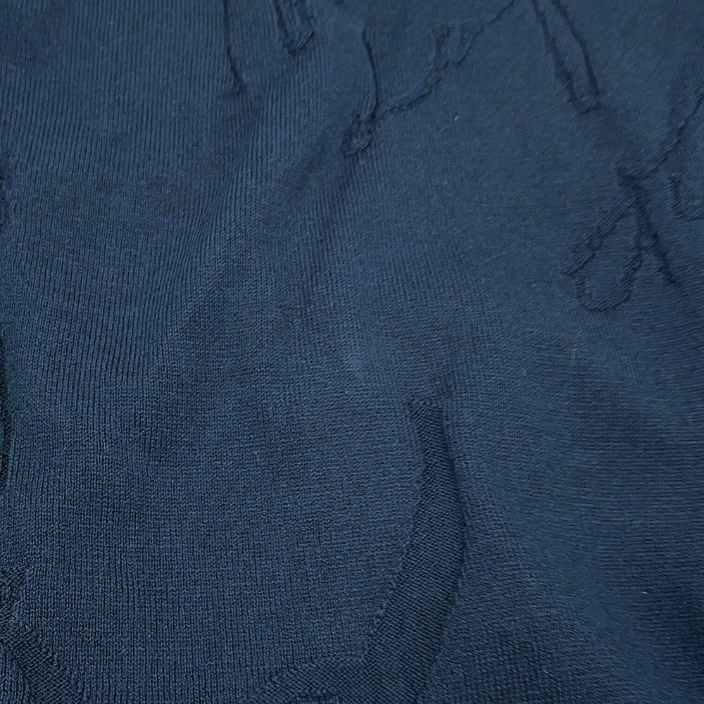 Berluti Scritto Jacquard Cardigan Size M Cold Night BlueR27KCL81 Silk55% Cotton45%