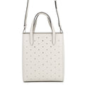 JIMMY CHOO BRIA TOTE Star Studded 2-Way Handbag White Leather