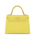 HERMES Kelly Sellier Lime Epsom Size 28