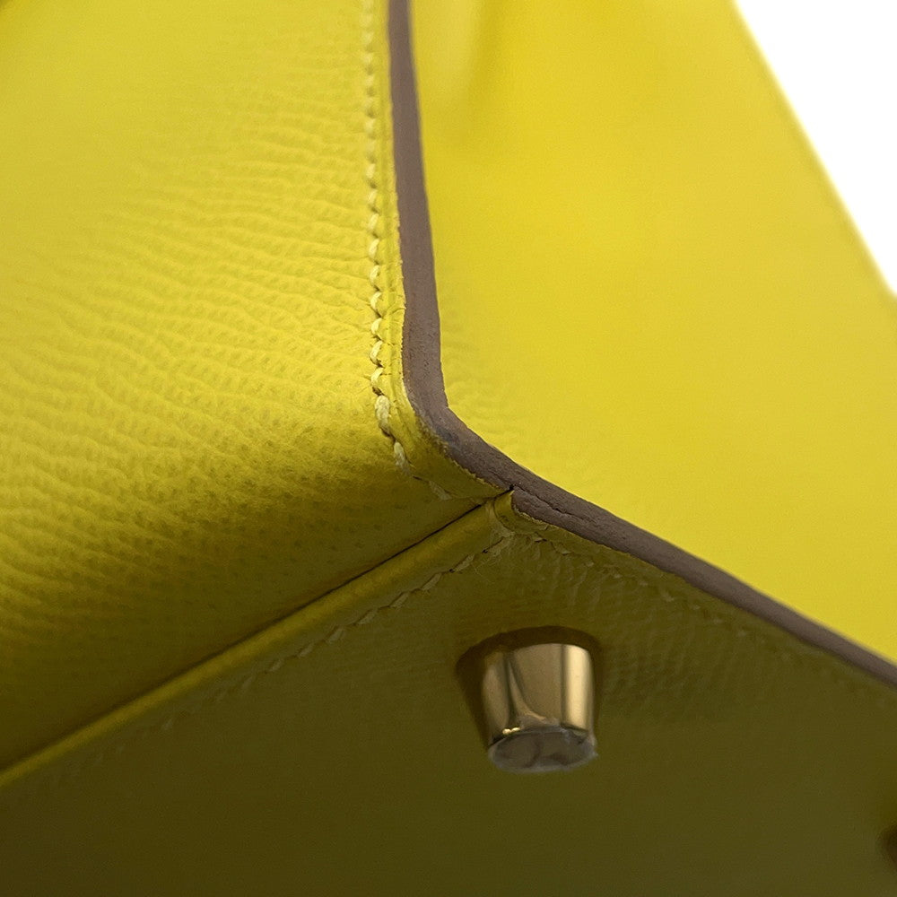HERMES Kelly Sellier Lime Epsom Size 28