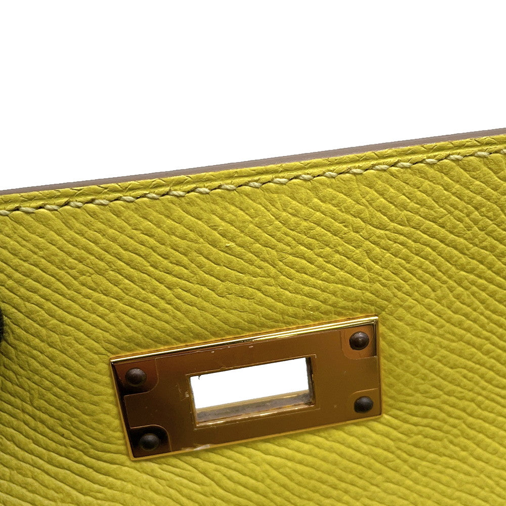 HERMES Kelly Sellier Lime Epsom Size 28