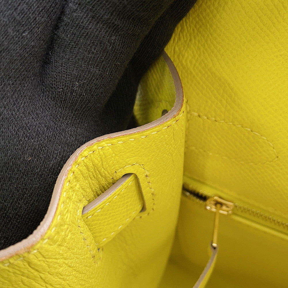 HERMES Kelly Sellier Lime Epsom Size 28