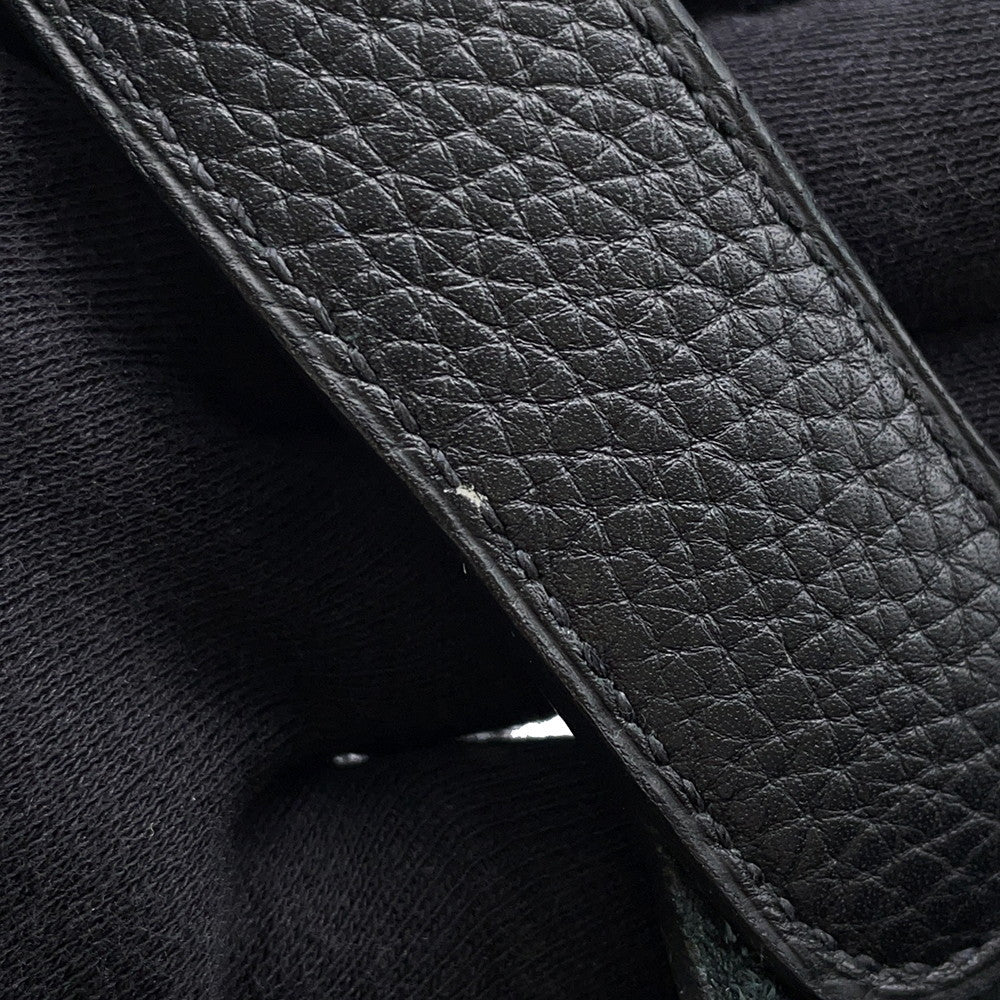 HERMES Picotin Lock Black Taurillon Clemence Size MM