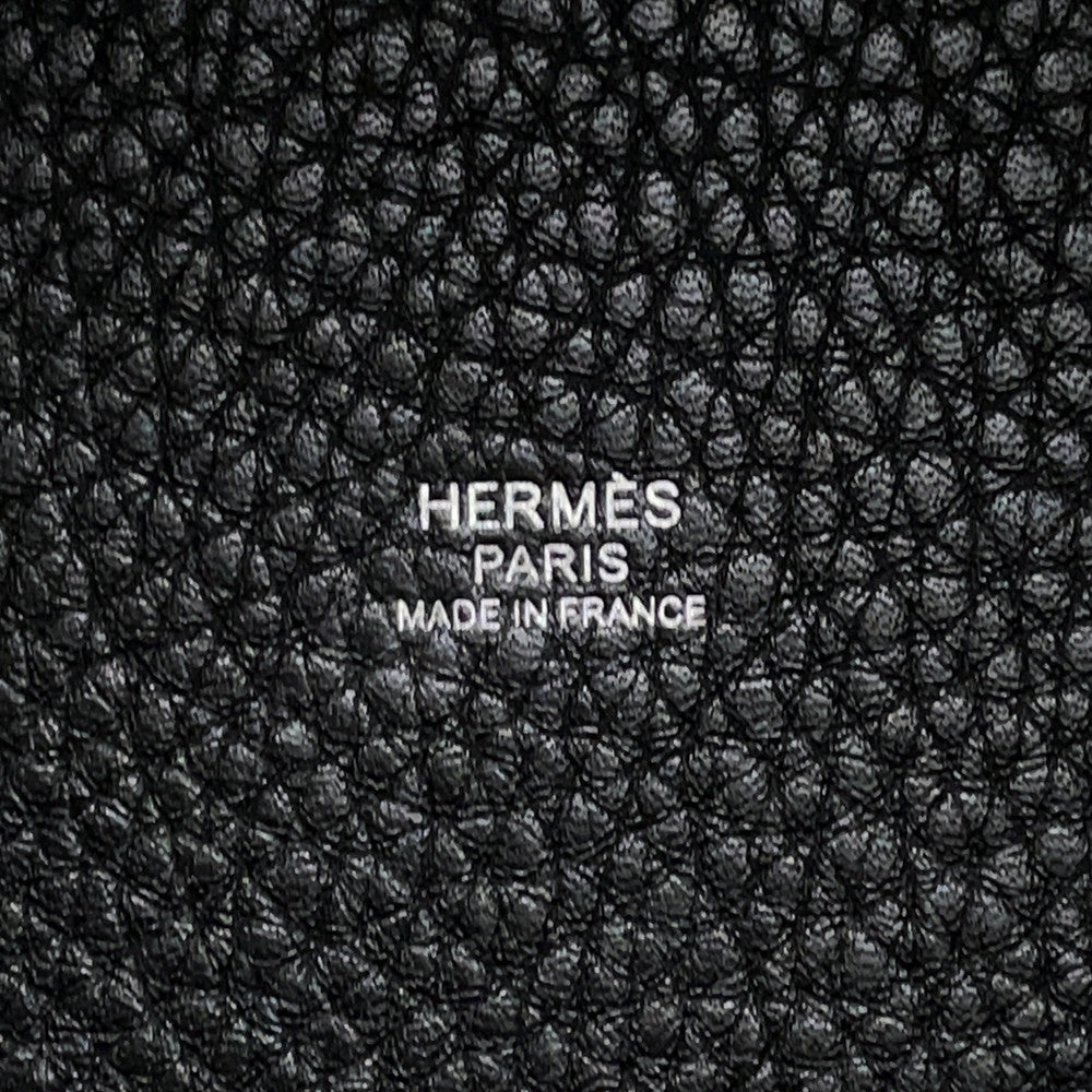 HERMES Picotin Lock Black Taurillon Clemence Size MM