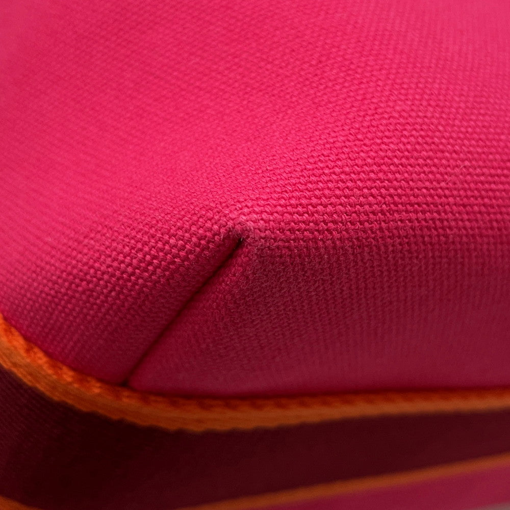 HERMES Brid a Black Hibiscus Canvas Size PM