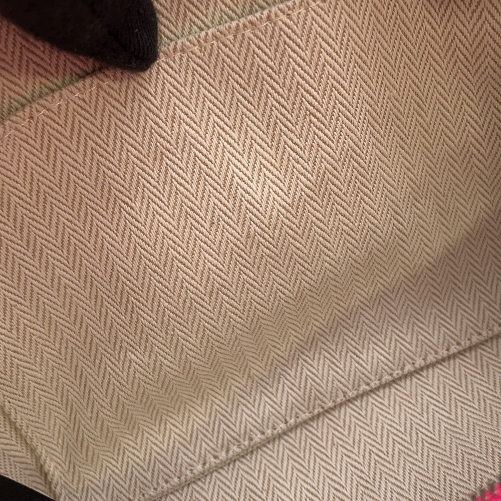 HERMES Brid a Black Hibiscus Canvas Size PM