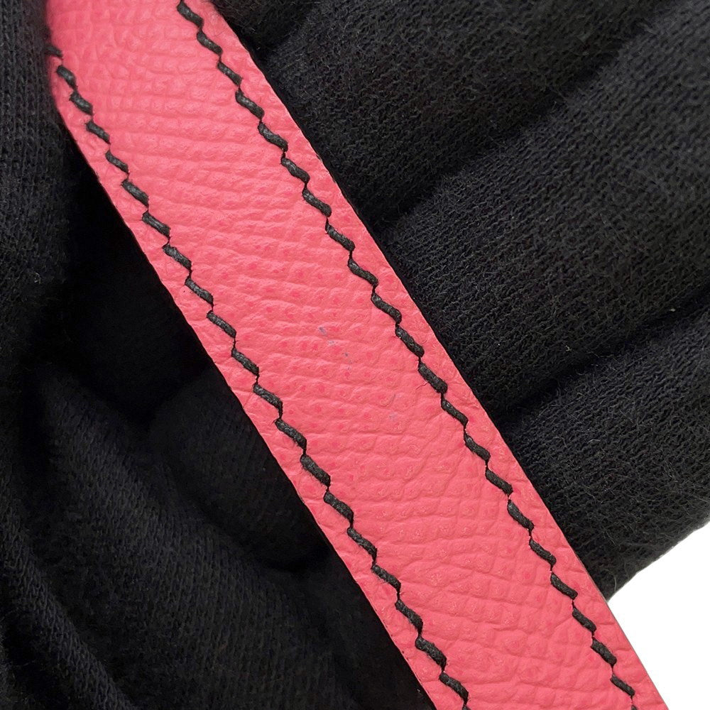 HERMES Kelly Sellier Rose Azalee/Black Epsom Size 28