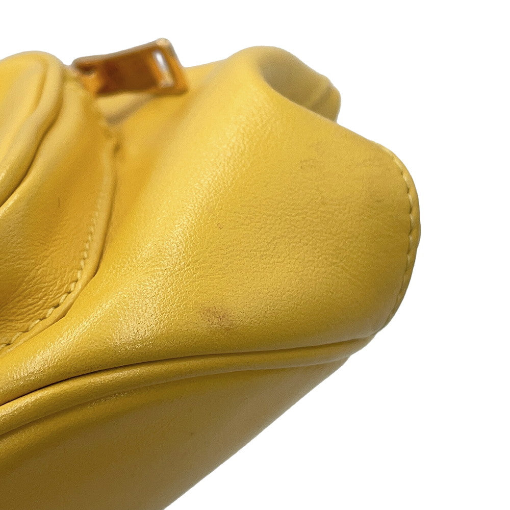 PRADA Duet 2way Bag Yellow1BH038 Calf Leather Saffiano LeatherLeather