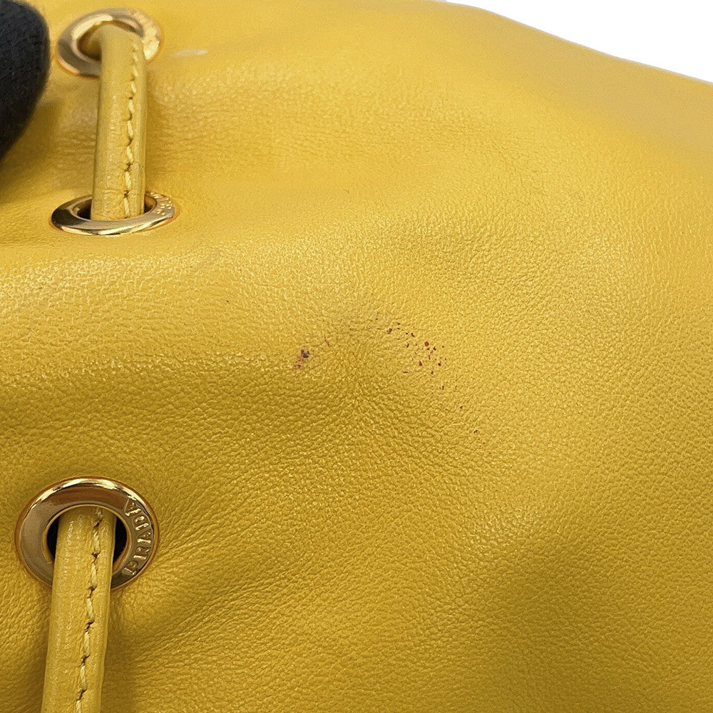 PRADA Duet 2way Bag Yellow1BH038 Calf Leather Saffiano LeatherLeather