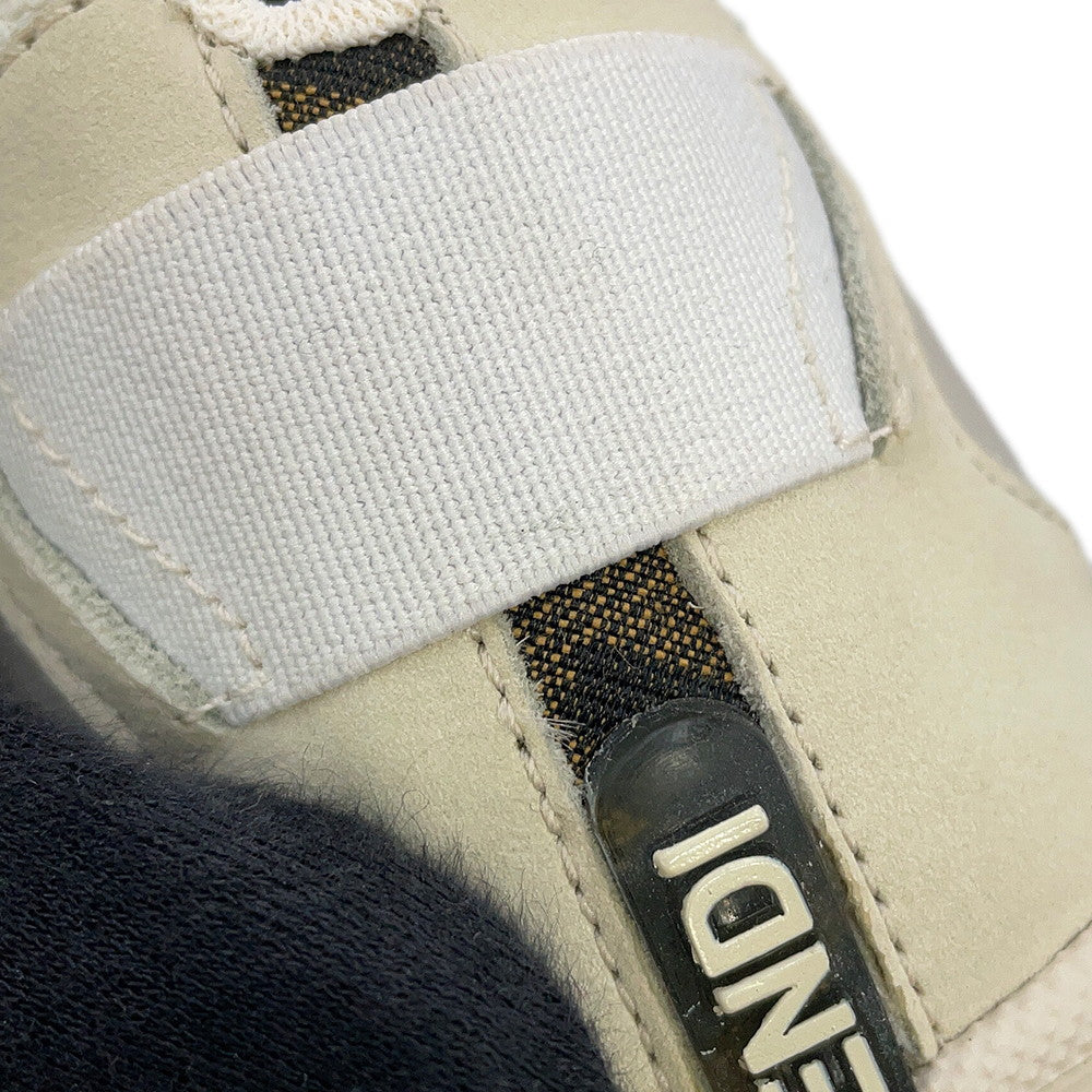 FENDI Faster Zucca Pattern Sneakers Gray7E1555 Fabric Size 6