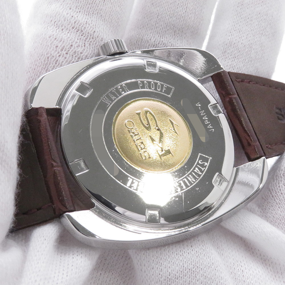 SEIKO King Seiko Hi-Beat W37mm Stainless Steel Leather Gray Dial4502-8000