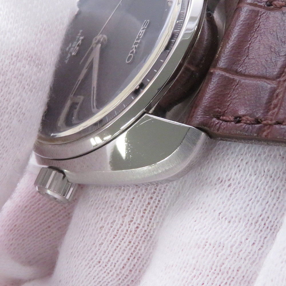 SEIKO King Seiko Hi-Beat W37mm Stainless Steel Leather Gray Dial4502-8000