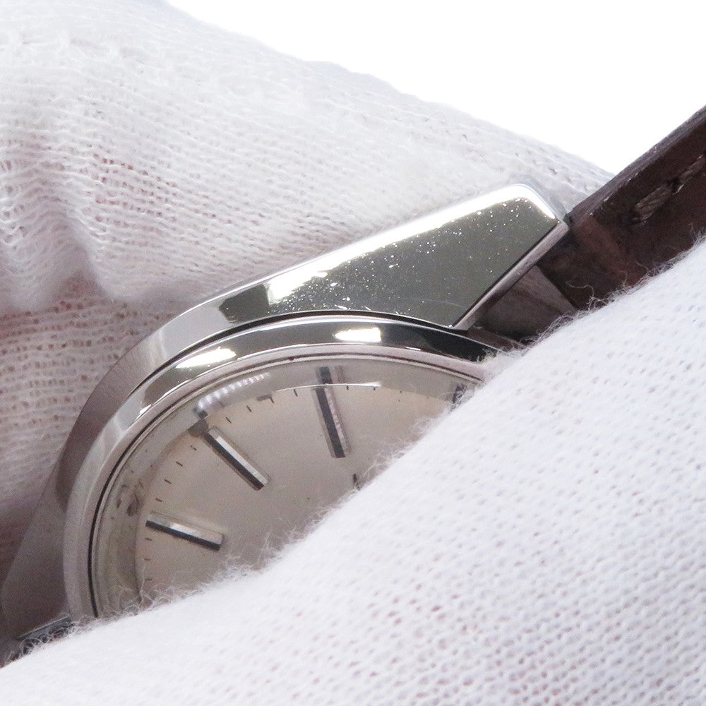 SEIKO King Seiko Hi-Beat W36mm Stainless Steel Leather Silver Dial45-7000