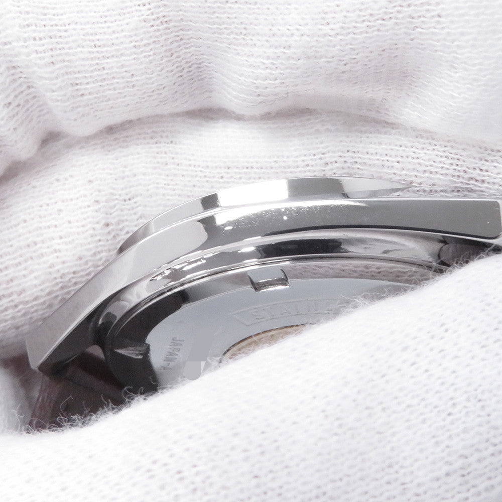 SEIKO King Seiko Hi-Beat W36mm Stainless Steel Leather Silver Dial45-7000
