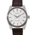 SEIKO King Seiko Chronometer W36mm Stainless Steel Leather Silver Dial4420-9990