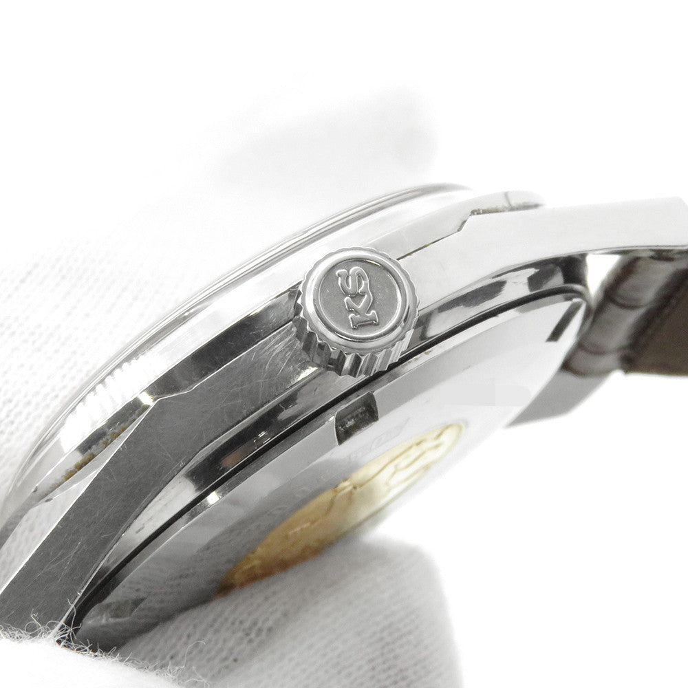 SEIKO King Seiko Chronometer W36mm Stainless Steel Leather Silver Dial4420-9990