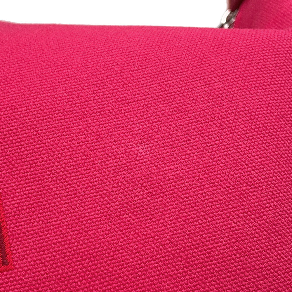 HERMES Brid a Black Hibiscus Canvas Size PM
