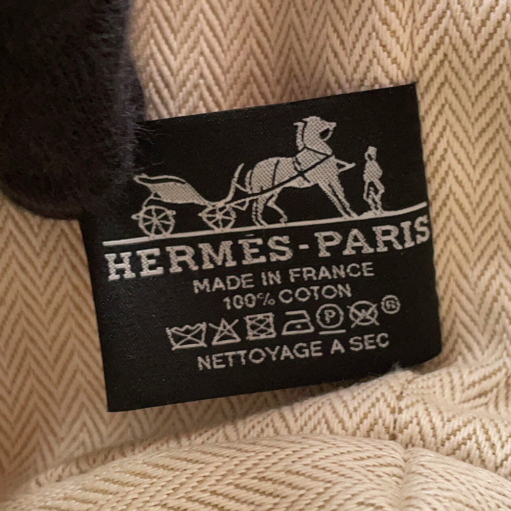 HERMES Brid a Black Hibiscus Canvas Size PM