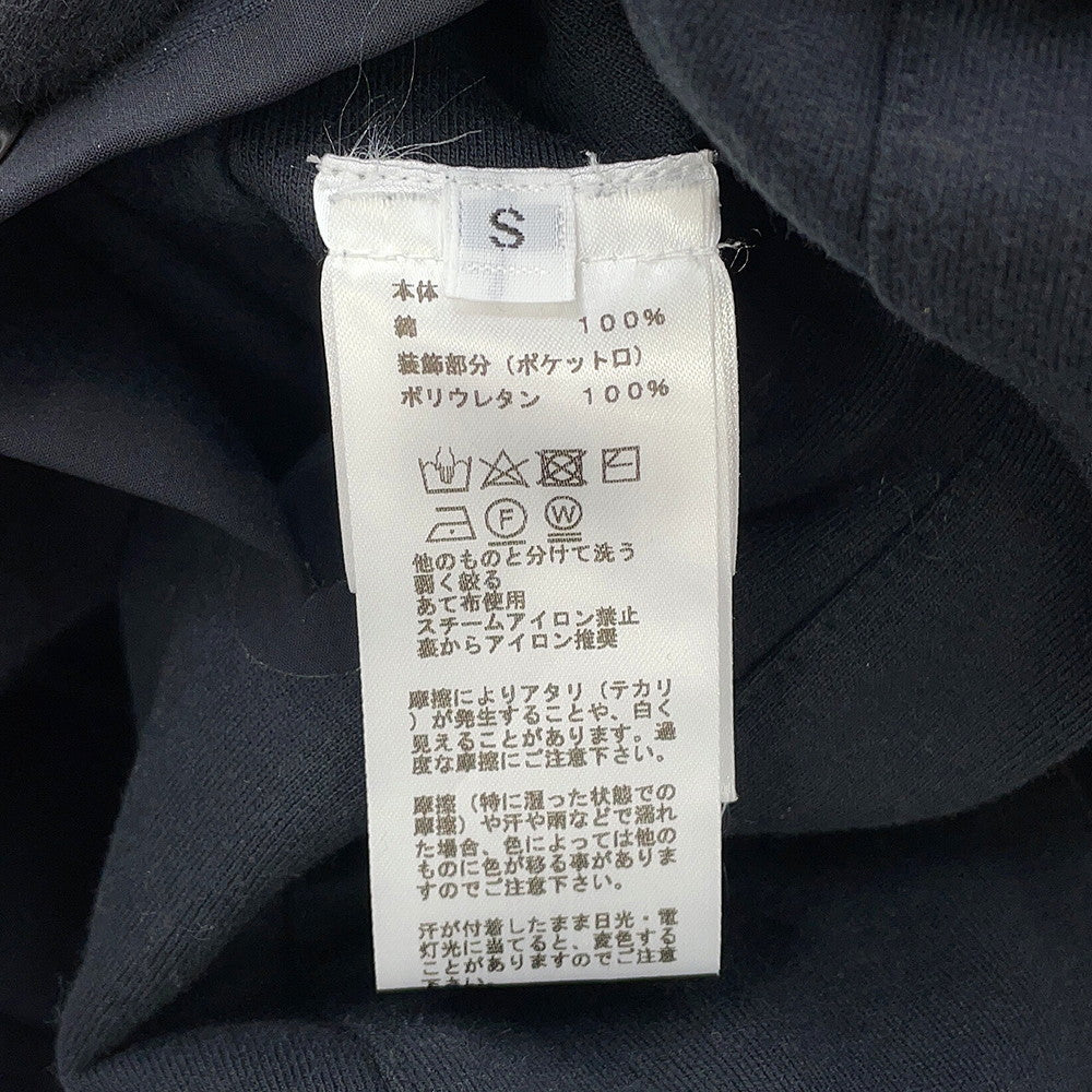 HERMES Women's Knitted Fabric Shirt (HERMES Fit) Size S BlackH800735E Cotton100%