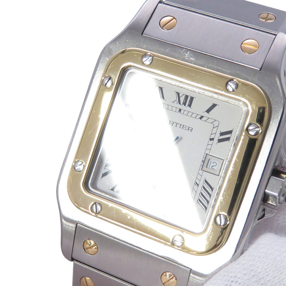 CARTIER Cartier Santos Galbe LM H40.8mm×W29.0mm Stainless Steel K18YG White Dial81036288/2961