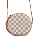 LOUIS VUITTON Boite Chapeau Souple BeigeN40333 Damier Azur Size PM