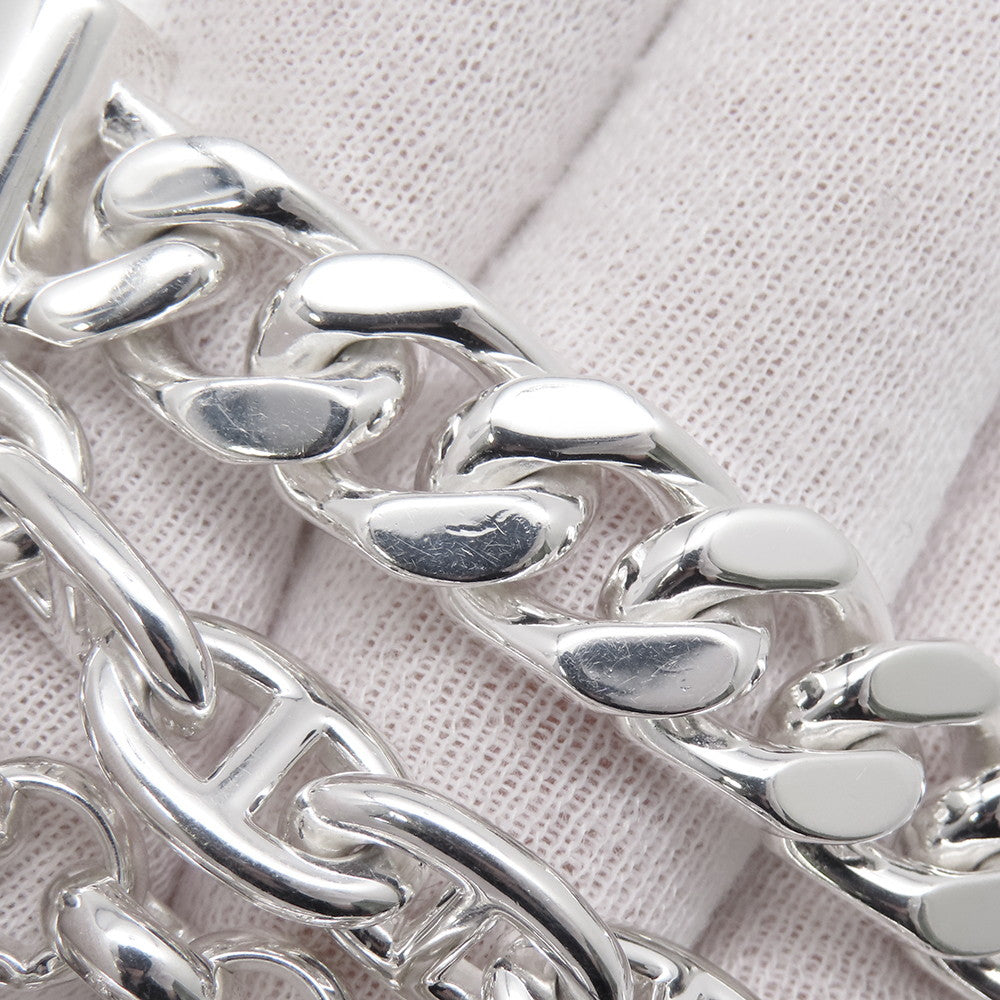 HERMES Chaine d'Ancre Multi Chain Bracelet Size 17 SV925