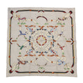 HERMES APPL COUVERTURES ET TENUES Size 90 Mastic/Natural/Multicolor Cashmere70% Silk30%