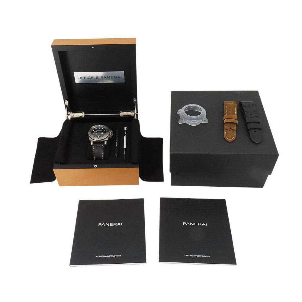 PANERAI Luminor 1950 Submersible 3 Days Titanio W47mm TI Leather Black DialPAM01305