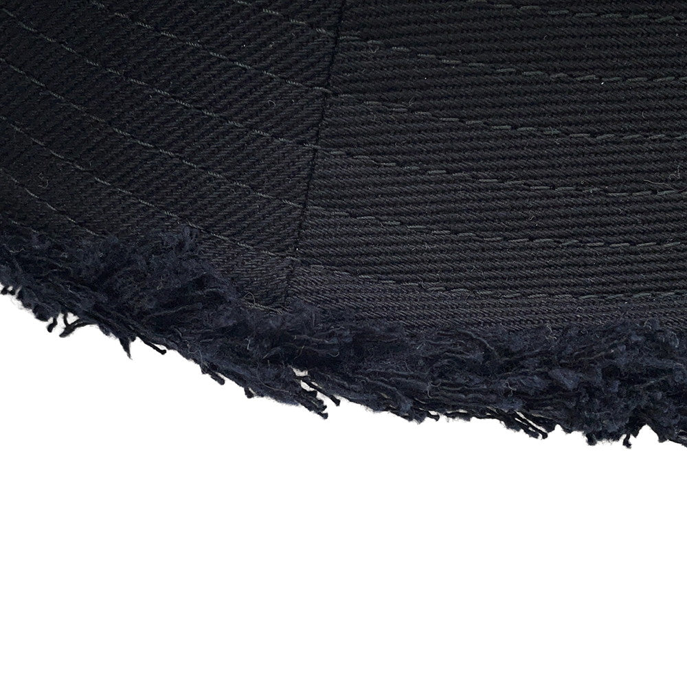 PRADA Drill logo fringe bucket hat Size S Black1HC137 Cotton100%