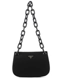 B6436 Black Tessuto Swing Nylon Chain Shoulder Bag