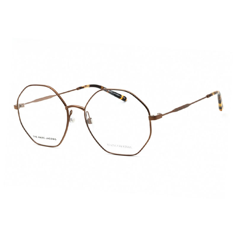 Marc Jacobs Eyeglasses Geometric Full Rim, Brown Frame and Clear Demo Lenses Lens MARC622009Q00
