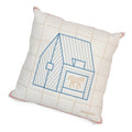 HERMES Bag Cushion Blue・Bread Wool97% Cashmere3% Size 43x43