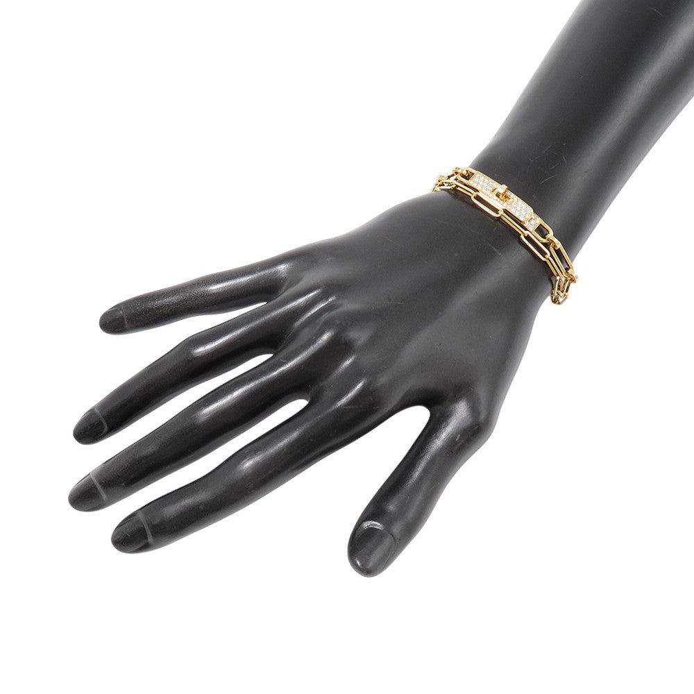 HERMES Kelly Chain Double Bracelet Choker 18K Yellow Gold