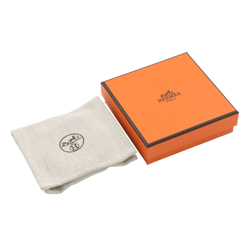 HERMES Leather Bracelet "Croisière" Double Tour Size T3 Black Swift Leather