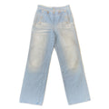 CHANEL COCO Button Denim Pants Size 36 Light BlueP76228 Cotton100%