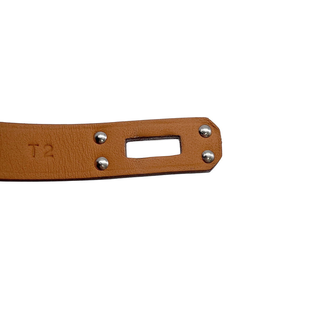 HERMES Kelly Duble Tour Bracelet Size T2 Jaune Poussin Swift Leather