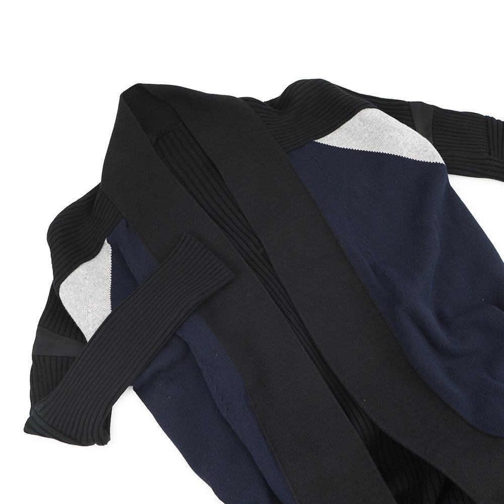 Sacai sacai cardigan Size 1 Navy/Black/Gray20-05038 Cotton55% Polyester45%