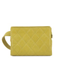 CHANEL Matelasse Waist Bag Light Green Caviar Leather