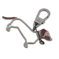 GUCCI Interlocking G Dog Key Chain Black/Red817294 Metal
