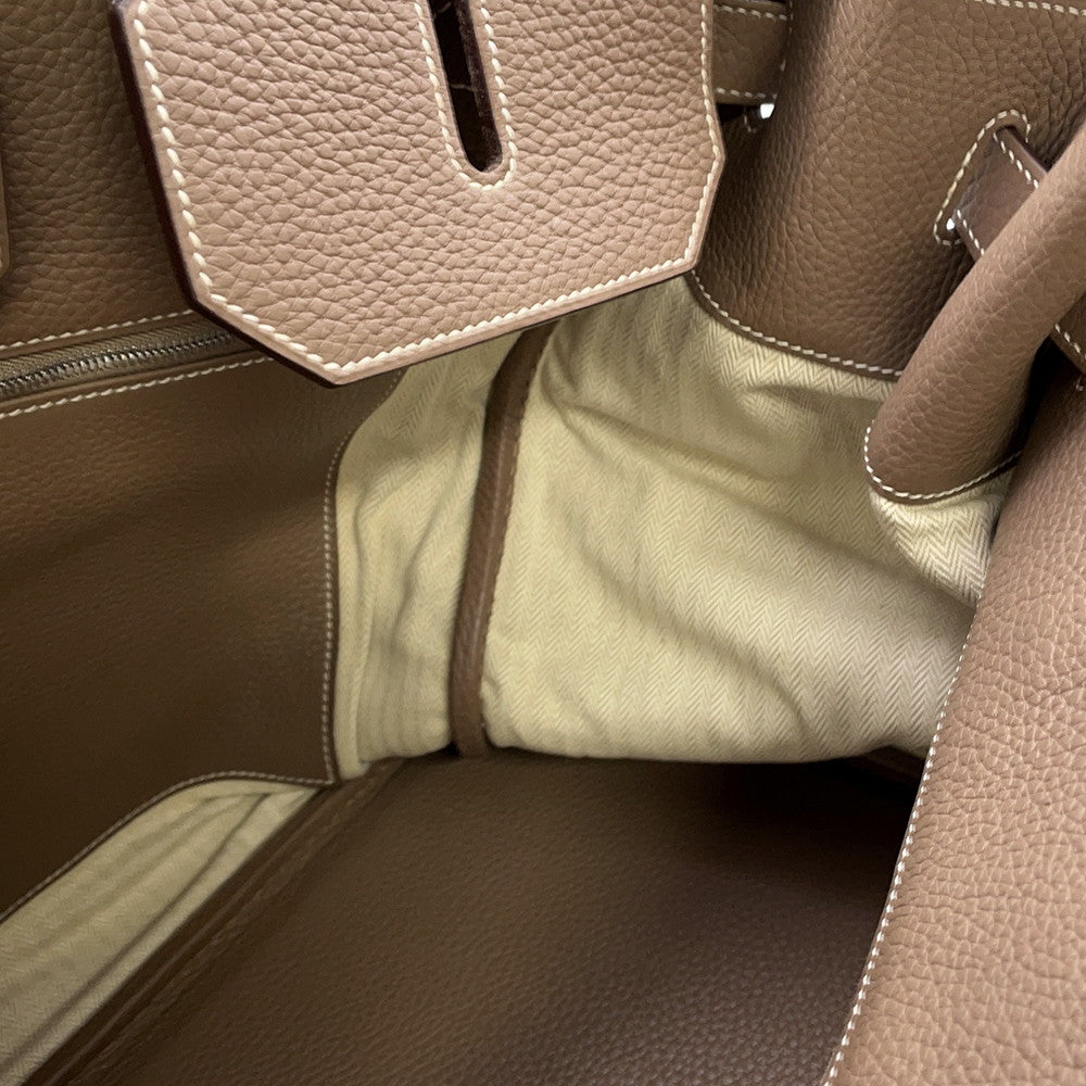 HERMES Birkin Etoupe Taurillon Clemence Size 50