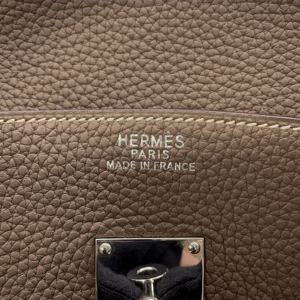 HERMES Birkin Etoupe Taurillon Clemence Size 50