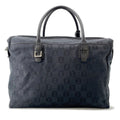 LOEWE Anagram Boston Black Canvas Leather