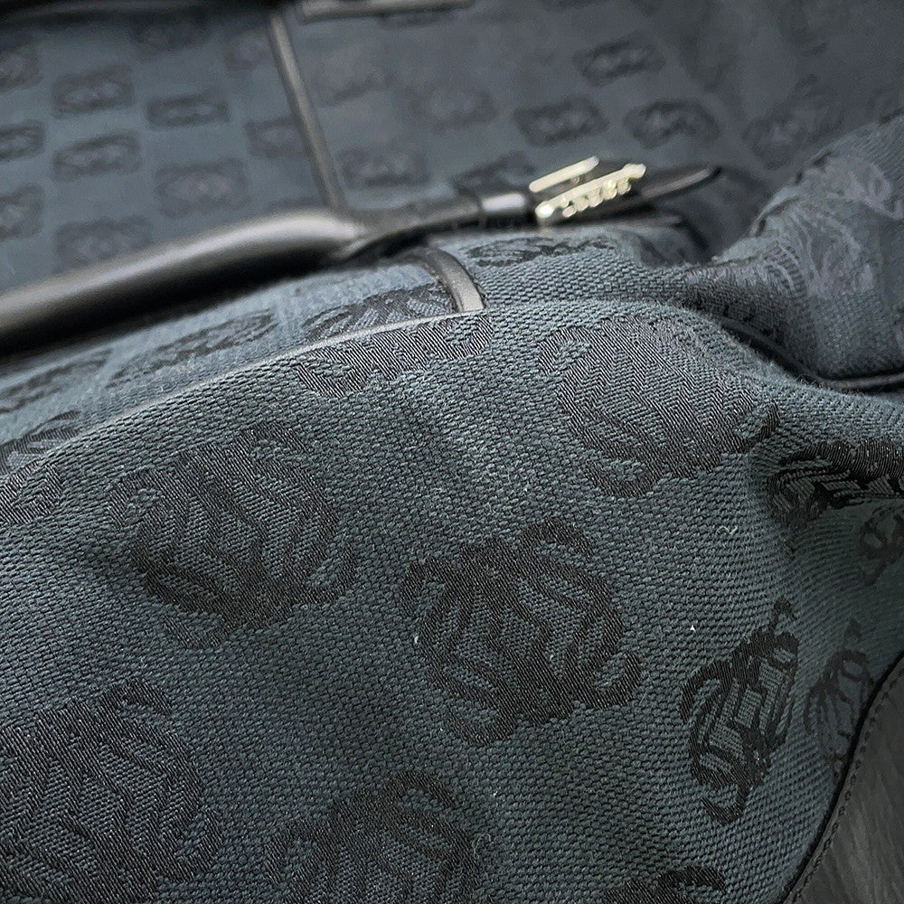 LOEWE Anagram Boston Black Canvas Leather